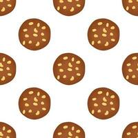 Pattern homemade cookie different taste in pastry biscuit vector