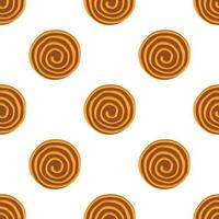 Pattern homemade cookie different taste in pastry biscuit vector