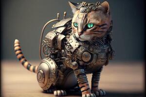 Robot cat of the future illustration photo