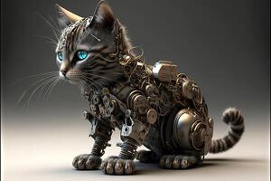 Robot cat of the future illustration photo