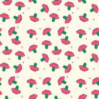 Pink carnations pattern. Vector pattern for textiles, backgrounds, packaging, mother day.