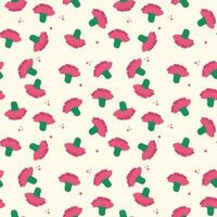 Pink carnations pattern. Vector pattern for textiles, backgrounds, packaging, mother day.