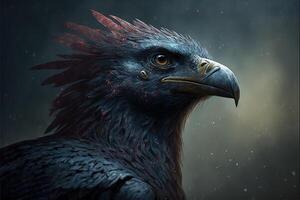Fantasy monster charachter raven bird animal illustration photo