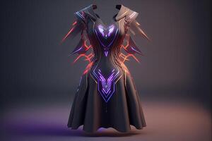 techno future dress illustration photo