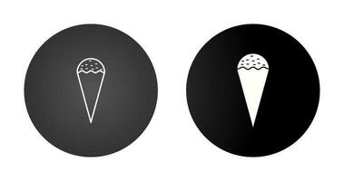 icono de vector de helado de cono