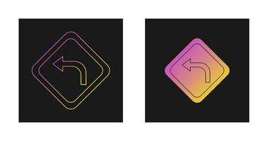 Left Turn Vector Icon