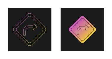 Right Turn Vector Icon