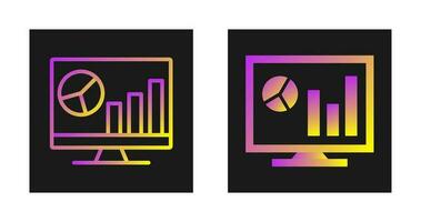 Analytics on screen Vector Icon