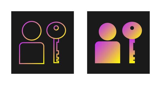 icono de vector de autenticación de usuario