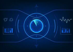 Radar tecnología antecedentes eso es un tecnología usado a detectar exterior importar entrando el zona y reporte resultados. eso es un innovación ese es usado a proteger el moderno tecnología vector