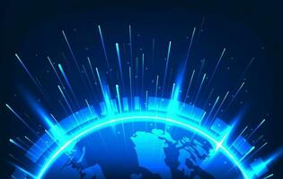 Earth technology background technology is all over the world as a communication system. internet system that comes to help do international business and storage technology within the network vector