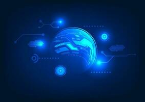 Technology circuit background It is in the sphere that controls the flow of information efficiently. It is a technology that is in electrical appliances, mobile phones, in the network. vector