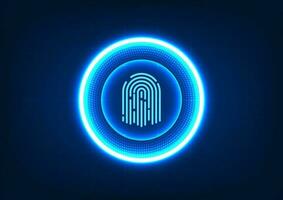Technology background smart fingerprint technology Technology that helps secure access to important information of individuals or even organizations. It is popular to protect data in smartphones. vector