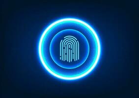 Technology background smart fingerprint technology Technology that helps secure access to important information of individuals or even organizations. It is popular to protect data in smartphones. vector