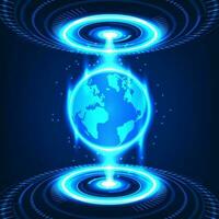 Earth technology background technology drives the development of people, living, and business Including media systems, internet systems, trading contacts data collection, financial system vector