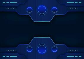 Modern futuristic technology control screen background It is a screen suitable for using technology, luxury, modern, used as a poster or background. Emphasize the use of dark blue tones. vector