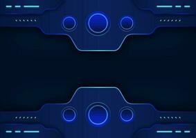 Modern futuristic technology control screen background It is a screen suitable for using technology, luxury, modern, used as a poster or background. Emphasize the use of dark blue tones. vector