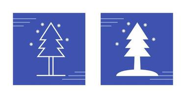 Tree in Snow Vector Icon