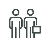 Business people and human resources related icon outline and linear vector. vector