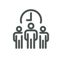 Business people and human resources related icon outline and linear vector. vector