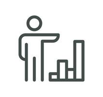 Business people and human resources related icon outline and linear vector. vector