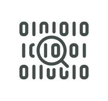 Data analysis related icon outline and linear vector. vector