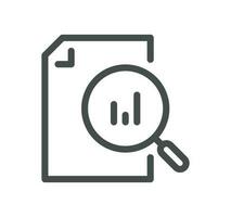 Data analysis related icon outline and linear vector. vector