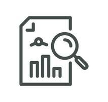 Data analysis related icon outline and linear vector. vector