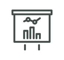 Data analysis related icon outline and linear vector. vector