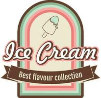 Logo, element for the design of ice cream advertising. vector