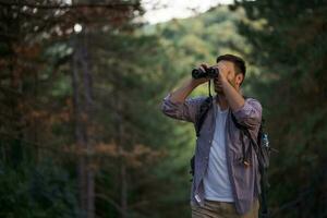 Man spending time outdoors photo