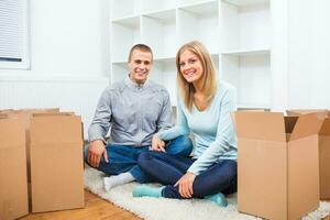 A couple enjoying their new home photo