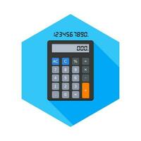 Calculator and Digital number icon vector isolated. Flat style vector illustration.