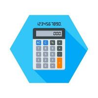 Calculator and Digital number icon vector isolated. Flat style vector illustration.