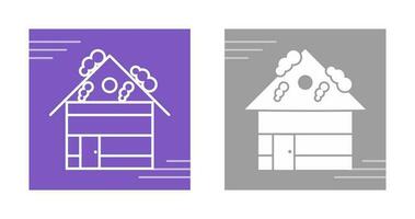 House with Snow Vector Icon