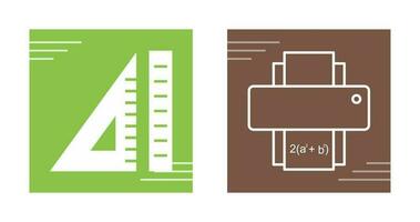 icono de vector de hoja de matemáticas de impresión