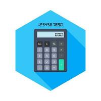 Calculator and Digital number icon vector isolated. Flat style vector illustration.