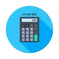 Calculator and Digital number icon vector isolated. Flat style vector illustration.