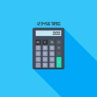 Calculator and Digital number icon vector isolated. Flat style vector illustration.