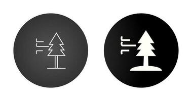 Tree with Wind Vector Icon
