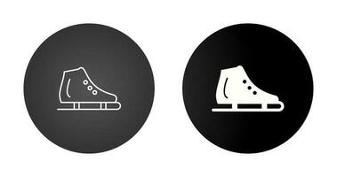 icono de vector de zapato de patinaje sobre hielo