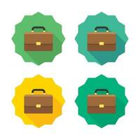 Briefcase icon vector isolated. Flat style vector illustration.