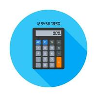 Calculator and Digital number icon vector isolated. Flat style vector illustration.