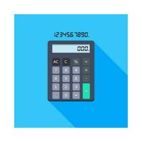 Calculator and Digital number icon vector isolated. Flat style vector illustration.