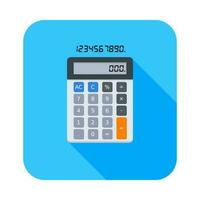 Calculator and Digital number icon vector isolated. Flat style vector illustration.