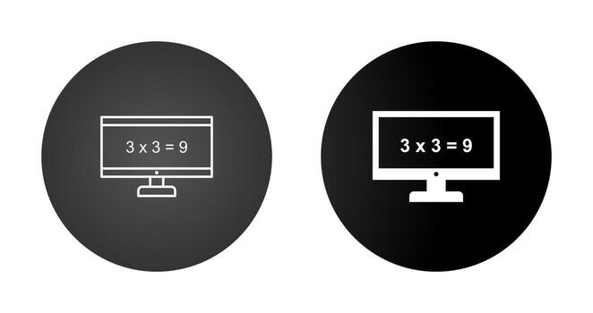Math in Computer Vector Icon