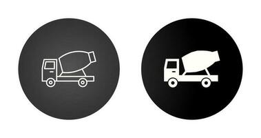 Cement Mixer Truck Vector Icon