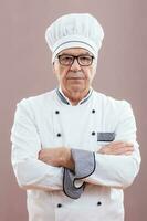 Portrait of a senior chef photo