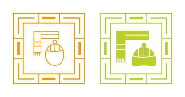 Warm Cap and Scarf Vector Icon