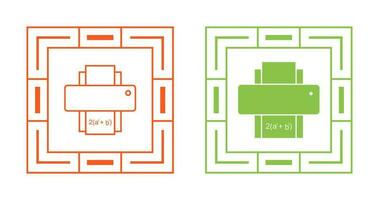 Print Math Sheet Vector Icon